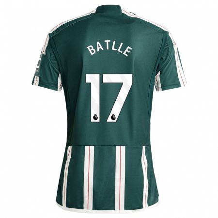 Kandiny Hombre Camiseta Ona Batlle #17 Verde Oscuro 2ª Equipación 2023/24 La Camisa Chile