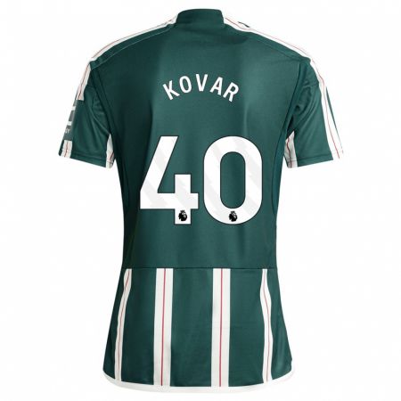 Kandiny Hombre Camiseta Matej Kovar #40 Verde Oscuro 2ª Equipación 2023/24 La Camisa Chile