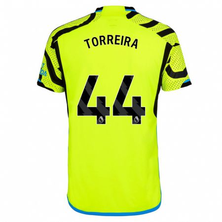 Kandiny Hombre Camiseta Lucas Torreira #44 Amarillo 2ª Equipación 2023/24 La Camisa Chile