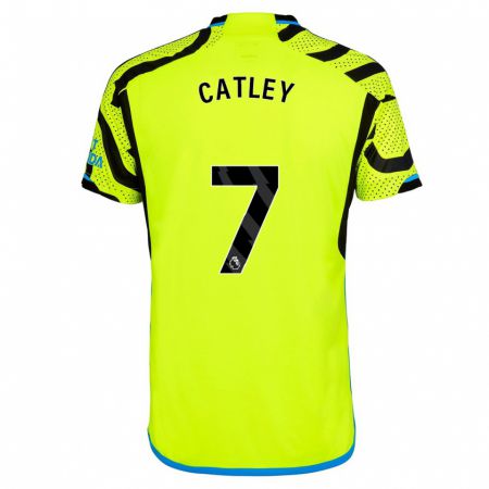 Kandiny Hombre Camiseta Stephanie Catley #7 Amarillo 2ª Equipación 2023/24 La Camisa Chile