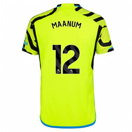 Kandiny Hombre Camiseta Frida Maanum #12 Amarillo 2ª Equipación 2023/24 La Camisa Chile