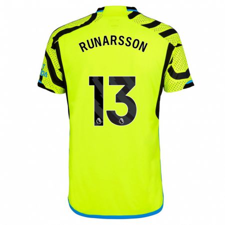 Kandiny Hombre Camiseta Runar Alex Runarsson #13 Amarillo 2ª Equipación 2023/24 La Camisa Chile