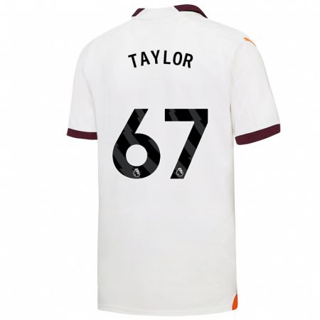 Kandiny Hombre Camiseta Kane Taylor #67 Blanco 2ª Equipación 2023/24 La Camisa Chile