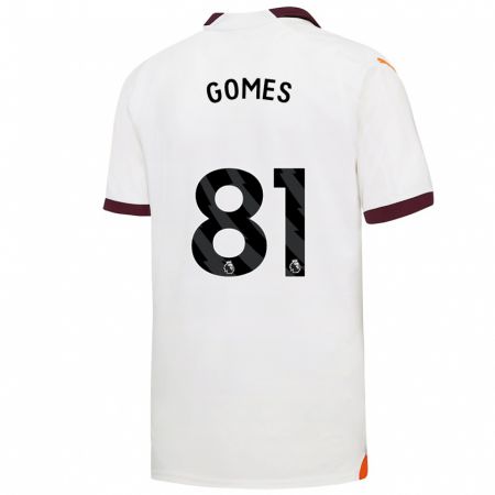 Kandiny Hombre Camiseta Claudio Gomes #81 Blanco 2ª Equipación 2023/24 La Camisa Chile