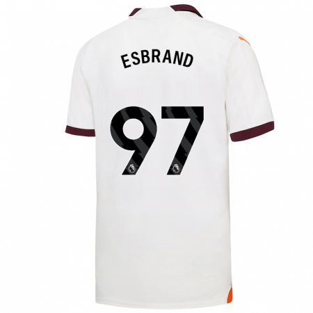 Kandiny Hombre Camiseta Josh Wilson-Esbrand #97 Blanco 2ª Equipación 2023/24 La Camisa Chile