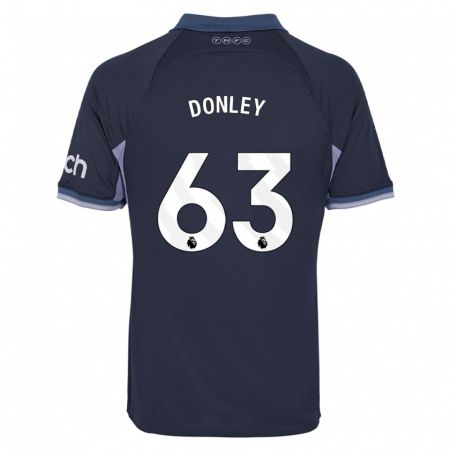 Kandiny Hombre Camiseta Jamie Donley #63 Azul Oscuro 2ª Equipación 2023/24 La Camisa Chile