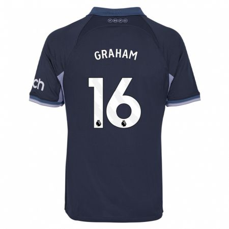 Kandiny Hombre Camiseta Kit Graham #16 Azul Oscuro 2ª Equipación 2023/24 La Camisa Chile