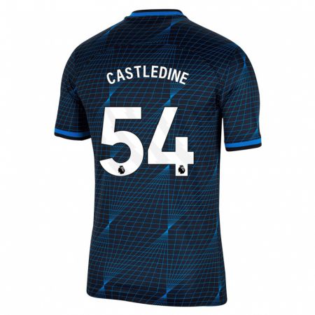 Kandiny Hombre Camiseta Leo Castledine #54 Azul Oscuro 2ª Equipación 2023/24 La Camisa Chile