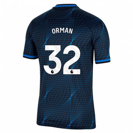 Kandiny Hombre Camiseta Emily Orman #32 Azul Oscuro 2ª Equipación 2023/24 La Camisa Chile