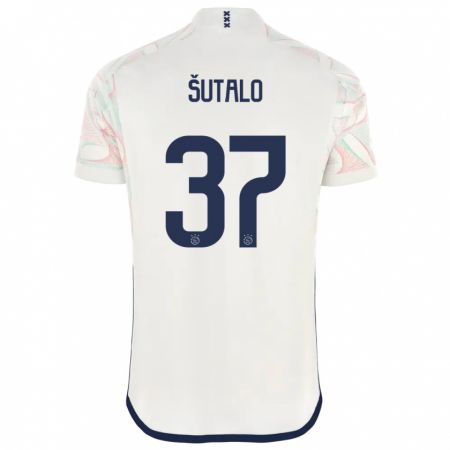 Kandiny Hombre Camiseta Josip Sutalo #37 Blanco 2ª Equipación 2023/24 La Camisa Chile