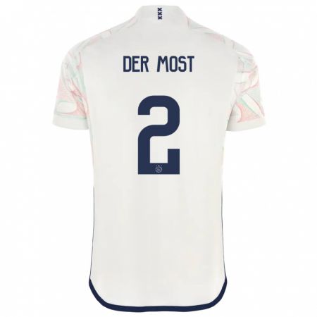 Kandiny Hombre Camiseta Liza Van Der Most #2 Blanco 2ª Equipación 2023/24 La Camisa Chile