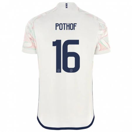 Kandiny Hombre Camiseta Isa Pothof #16 Blanco 2ª Equipación 2023/24 La Camisa Chile