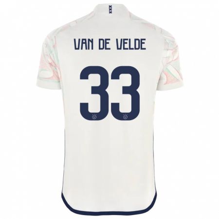 Kandiny Hombre Camiseta Jonna Van De Velde #33 Blanco 2ª Equipación 2023/24 La Camisa Chile