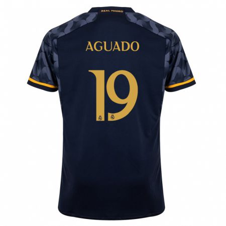 Kandiny Hombre Camiseta Lorenzo Aguado #19 Azul Oscuro 2ª Equipación 2023/24 La Camisa Chile