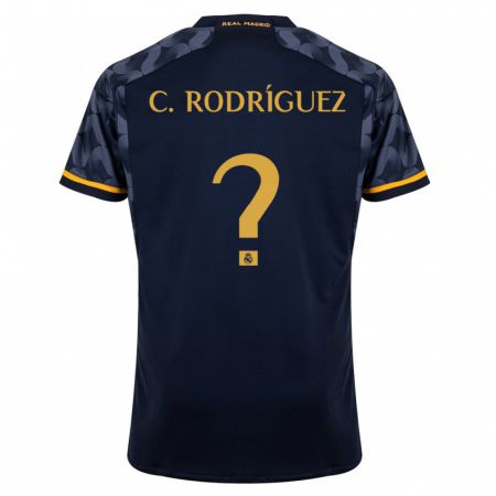Kandiny Hombre Camiseta Carlos Rodríguez #0 Azul Oscuro 2ª Equipación 2023/24 La Camisa Chile