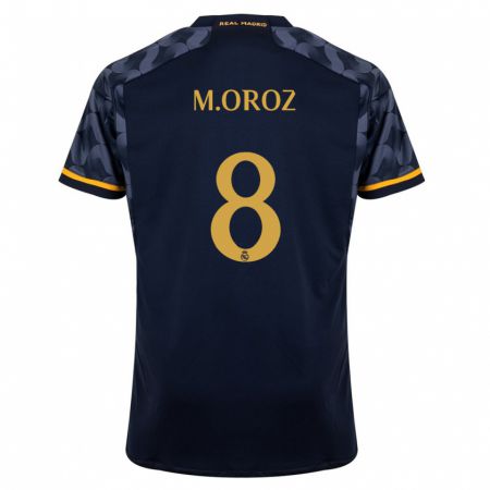 Kandiny Hombre Camiseta Maite Oroz #8 Azul Oscuro 2ª Equipación 2023/24 La Camisa Chile