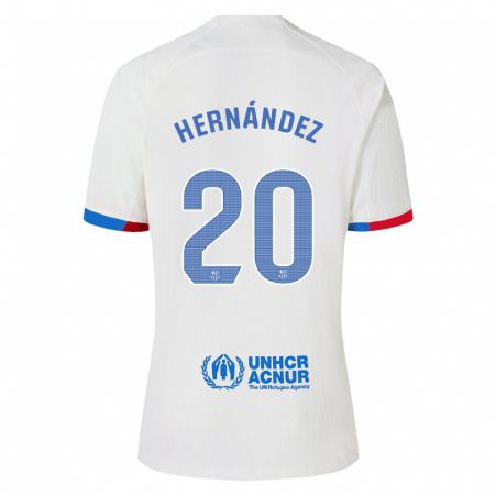Kandiny Hombre Camiseta Unai Hernández #20 Blanco 2ª Equipación 2023/24 La Camisa Chile