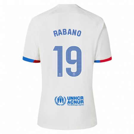 Kandiny Hombre Camiseta Nuria Rabano #19 Blanco 2ª Equipación 2023/24 La Camisa Chile