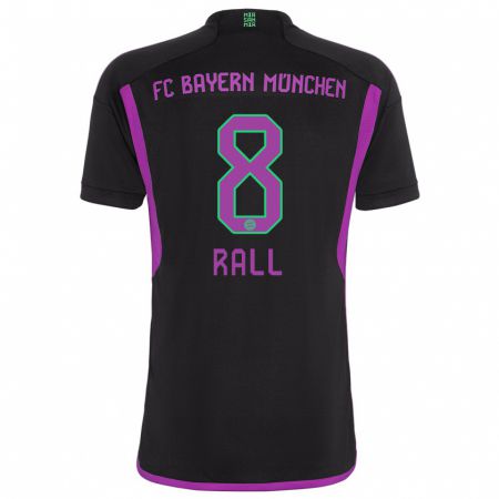 Kandiny Hombre Camiseta Maximiliane Rall #8 Negro 2ª Equipación 2023/24 La Camisa Chile