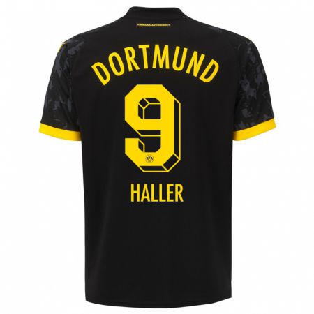 Kandiny Hombre Camiseta Sébastien Haller #9 Negro 2ª Equipación 2023/24 La Camisa Chile