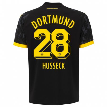 Kandiny Hombre Camiseta Jonah Husseck #28 Negro 2ª Equipación 2023/24 La Camisa Chile