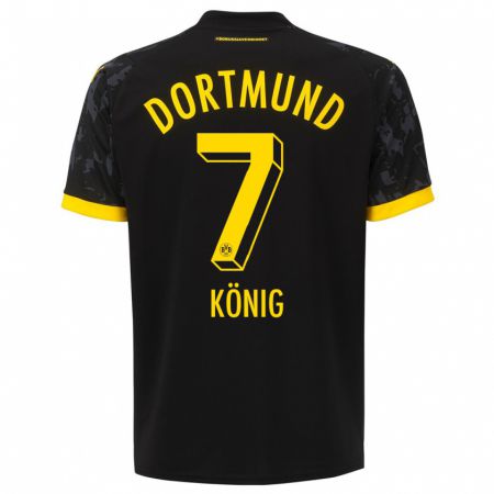 Kandiny Hombre Camiseta Raúl König #7 Negro 2ª Equipación 2023/24 La Camisa Chile