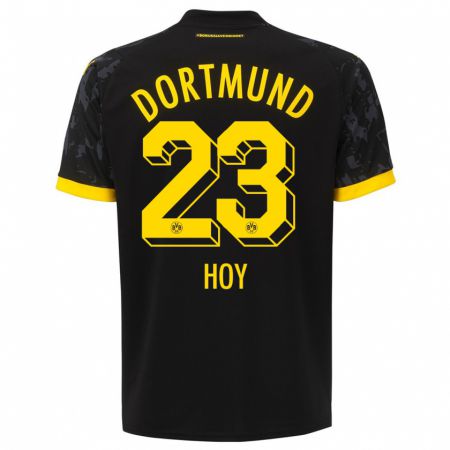 Kandiny Hombre Camiseta Justin Hoy #23 Negro 2ª Equipación 2023/24 La Camisa Chile
