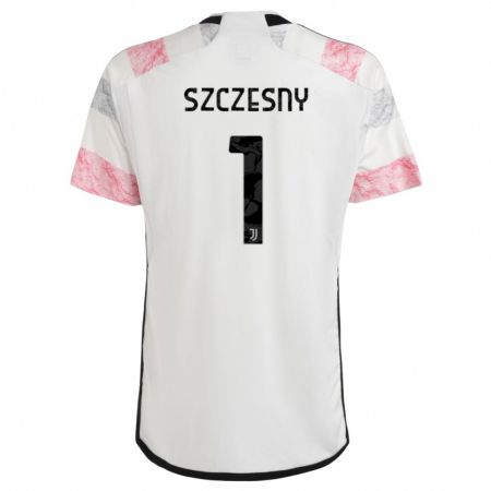 Kandiny Hombre Camiseta Wojciech Szczesny #1 Blanco Rosa 2ª Equipación 2023/24 La Camisa Chile