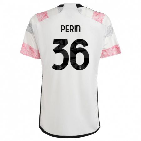 Kandiny Hombre Camiseta Mattia Perin #36 Blanco Rosa 2ª Equipación 2023/24 La Camisa Chile
