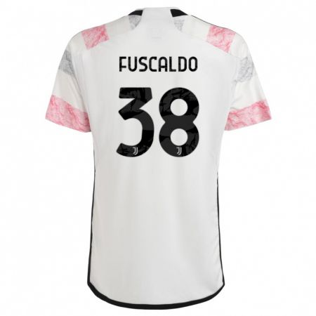 Kandiny Hombre Camiseta Matteo Fuscaldo #38 Blanco Rosa 2ª Equipación 2023/24 La Camisa Chile