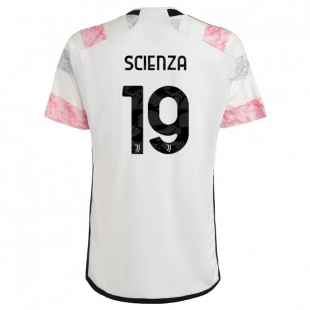 Kandiny Hombre Camiseta Michele Scienza #19 Blanco Rosa 2ª Equipación 2023/24 La Camisa Chile