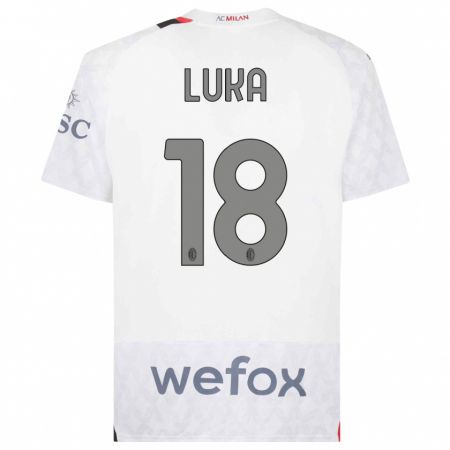 Kandiny Hombre Camiseta Luka Romero #18 Blanco 2ª Equipación 2023/24 La Camisa Chile