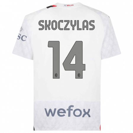 Kandiny Hombre Camiseta Mateusz Skoczylas #14 Blanco 2ª Equipación 2023/24 La Camisa Chile