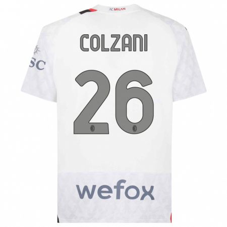 Kandiny Hombre Camiseta Edoardo Colzani #26 Blanco 2ª Equipación 2023/24 La Camisa Chile