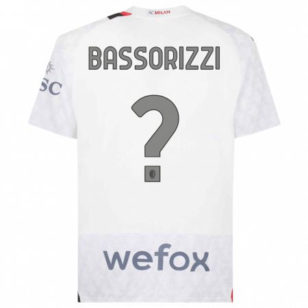 Kandiny Hombre Camiseta Carlo Bassorizzi #0 Blanco 2ª Equipación 2023/24 La Camisa Chile