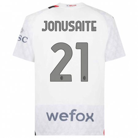 Kandiny Hombre Camiseta Rimante Jonusaite #21 Blanco 2ª Equipación 2023/24 La Camisa Chile
