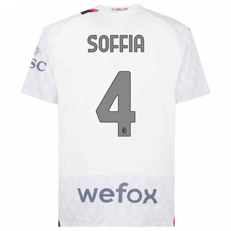 Kandiny Hombre Camiseta Angelica Soffia #4 Blanco 2ª Equipación 2023/24 La Camisa Chile
