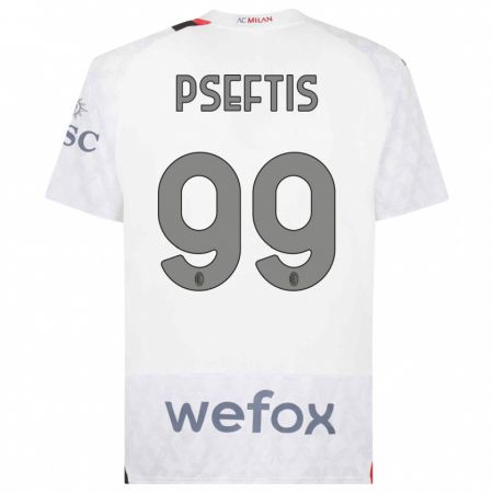 Kandiny Hombre Camiseta Fotios Pseftis #99 Blanco 2ª Equipación 2023/24 La Camisa Chile