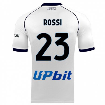 Kandiny Hombre Camiseta Leonardo Rossi #23 Blanco 2ª Equipación 2023/24 La Camisa Chile