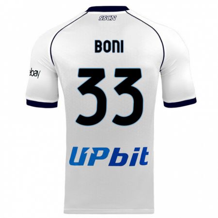 Kandiny Hombre Camiseta Landry Boni #33 Blanco 2ª Equipación 2023/24 La Camisa Chile