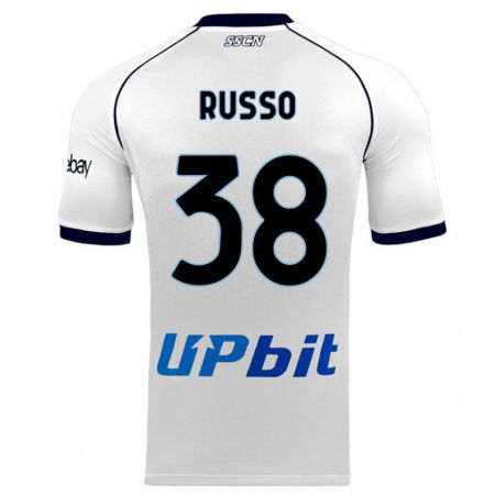 Kandiny Hombre Camiseta Lorenzo Russo #38 Blanco 2ª Equipación 2023/24 La Camisa Chile