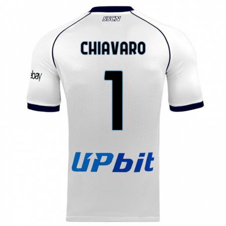 Kandiny Hombre Camiseta Kelly Chiavaro #1 Blanco 2ª Equipación 2023/24 La Camisa Chile