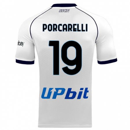 Kandiny Hombre Camiseta Maddelena Porcarelli #19 Blanco 2ª Equipación 2023/24 La Camisa Chile