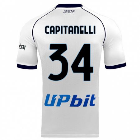 Kandiny Hombre Camiseta Ilaria Capitanelli #34 Blanco 2ª Equipación 2023/24 La Camisa Chile