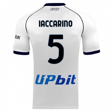 Kandiny Hombre Camiseta Gennaro Iaccarino #5 Blanco 2ª Equipación 2023/24 La Camisa Chile