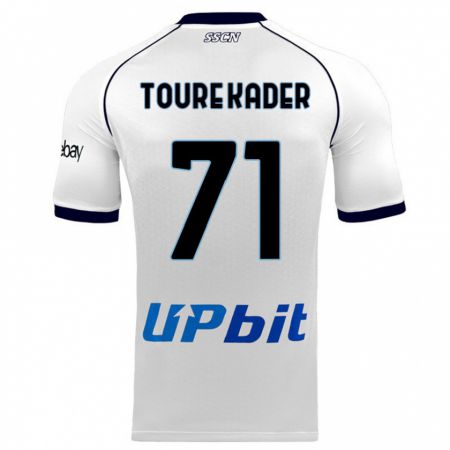 Kandiny Hombre Camiseta Aziz Toure Kader #71 Blanco 2ª Equipación 2023/24 La Camisa Chile