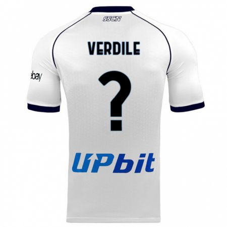Kandiny Hombre Camiseta Domenico Verdile #0 Blanco 2ª Equipación 2023/24 La Camisa Chile