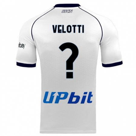 Kandiny Hombre Camiseta Christian Velotti #0 Blanco 2ª Equipación 2023/24 La Camisa Chile