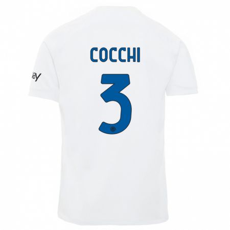 Kandiny Hombre Camiseta Matteo Cocchi #3 Blanco 2ª Equipación 2023/24 La Camisa Chile