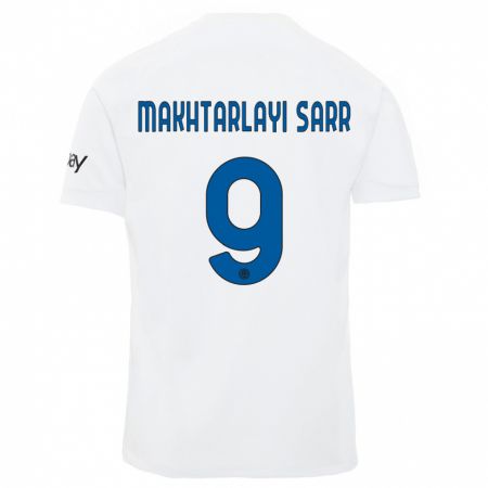 Kandiny Hombre Camiseta Amadou Makhtarlayi Sarr #9 Blanco 2ª Equipación 2023/24 La Camisa Chile